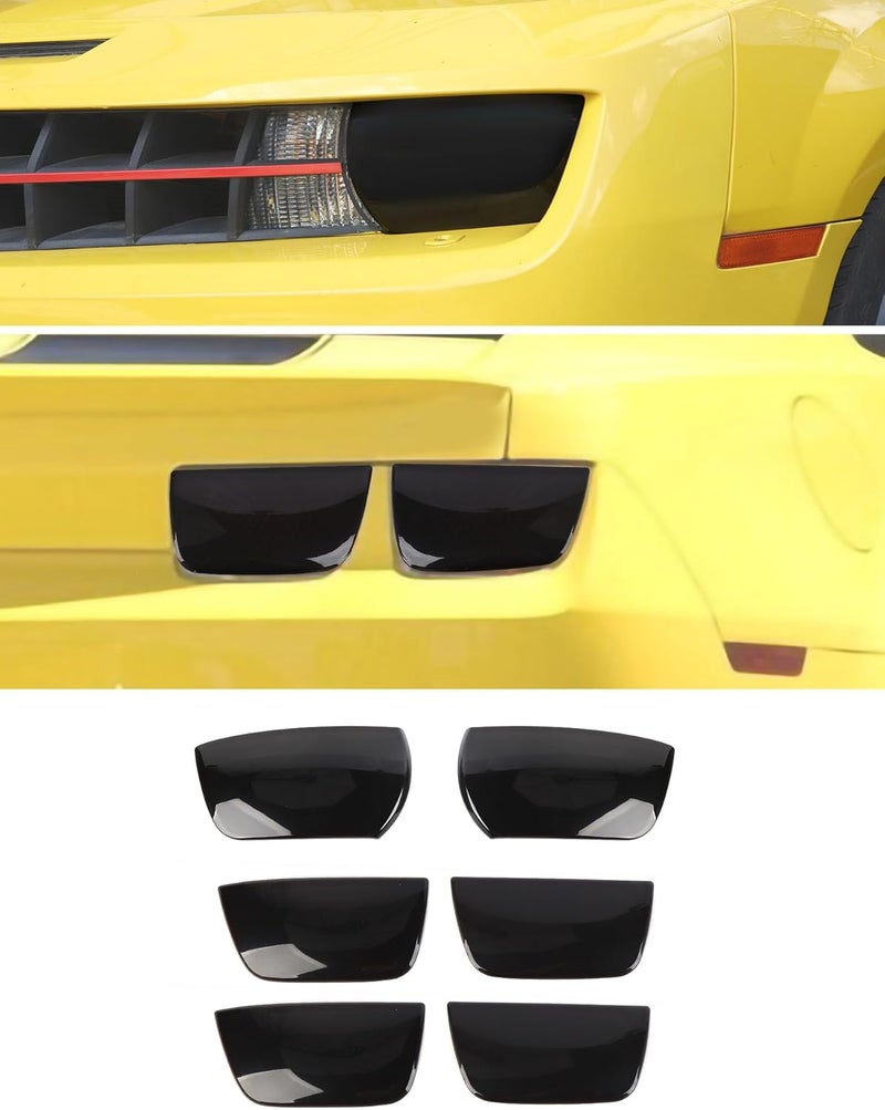 DSWSQ Smoked Black Tail Light Lamp Cover Guard Trim Decoration Compatible with Chevrolet Chevy Camaro 2010-2013 Exterior Accessories - Image 1